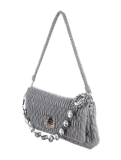 matelasse miu miu bag|Miu crystal matelassé shoulder bag .